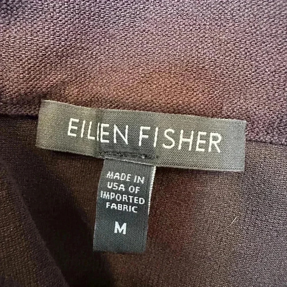 Eileen Fisher Chocolate Brown Pull On Washable Stretch Crepe Skirt Size Medium M - Picture 8 of 9